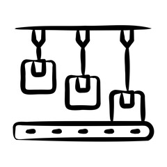 Production Output Icon -Handdrawn