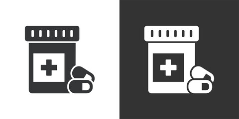 Medication icon. Solid glyph series icon