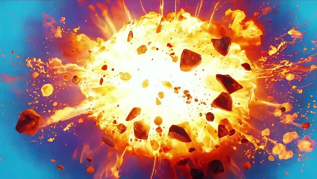 Explosive Impact A Dynamic Visual of Destruction and Energy.