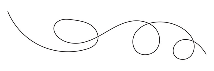 Minimalist spiral line icons. Preview grid of abstract hand-drawn spiral line icons in black and white, showcasing decorative swirls useful for design, illustration, and graphic EPS10/AI.