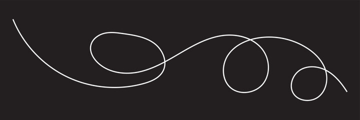 Minimalist spiral line icons. Preview grid of abstract hand-drawn spiral line icons in black and white, showcasing decorative swirls useful for design, illustration, and graphic EPS10/AI.