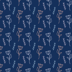 Fabric floral abstract seamless geometric pattern
