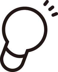 電球をシンプルに表現した線画アイコン