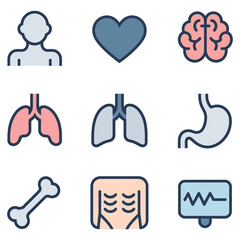 medical icon set