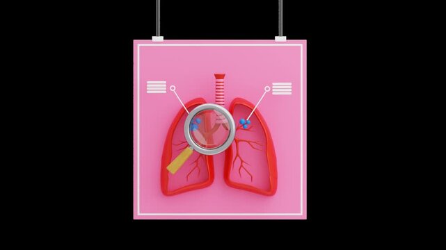 3D Lung Cancer Awareness | Alpha Channel