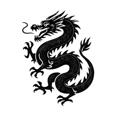 PNG Intricate black dragon illustration