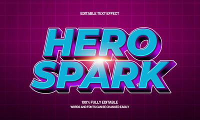 hero spark editable text effect