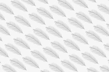 Fototapeta premium Tropical Palm Leaf Seamless Vector Pattern for Fabric & Wallpaper