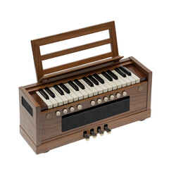 piano keys on white background