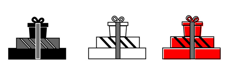 icon Christmas, winter, editable color and file vector