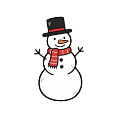 snowman with red hat