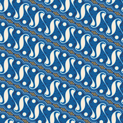 Seamless Retro Modern Blue Batik Pattern December 11th, 2025