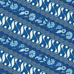 Seamless Retro Modern Blue Batik Pattern December 12th, 2025