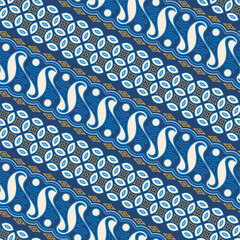 Seamless Retro Modern Blue Batik Pattern December 14th, 2025