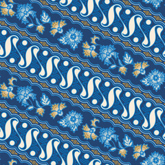 Seamless Retro Modern Blue Batik Pattern December 13th, 2025