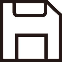 シンプルなフロッピーディスクの保存アイコン
