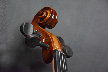 Classical guitar and classic violin up close