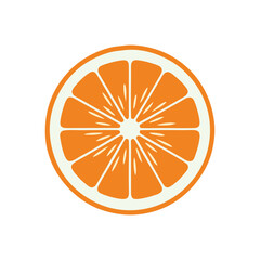 orange slice isolated on white