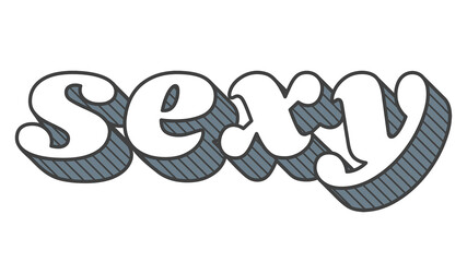 PNG sexy funky bold style typography