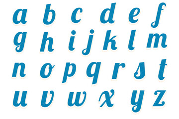 Png A to Z alphabet vintage bold font typography collection