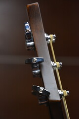 Classical guitar and classic violin up close