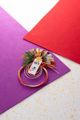 正月飾りと和風の敷物のイメージ