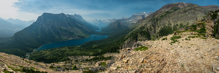 Panorama of Bear Mountain Overlook And Cosley Lake Below