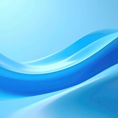Fototapeta premium Curving blue wave, flowing with light & shadow gradients