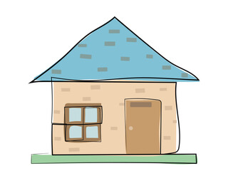 House in a continuous line pattern.