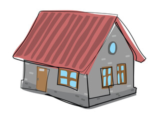 House in a continuous line pattern.