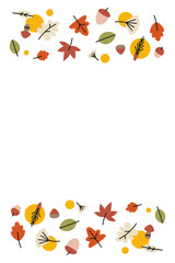 Autumn png border, transparent background