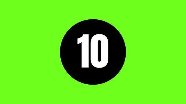 Countdown 0 to 60 Animation, Count the Number, Counts Digits, White Counts and Modern Countdown Time, Green Screen Background, Amazing Countdown, Unique Countdown Video