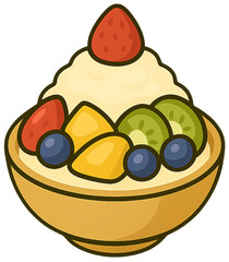 Fruit Shaved Ice Illustration