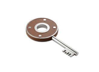 Decorative Key Isolated on White Background