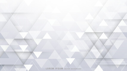Obraz premium Abstract white and gray geometric background