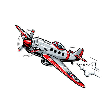 Vintage Fighter Plane in Action.