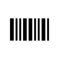 Vector illustration of barcode with transparent background.