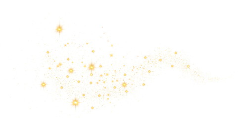 Golden Glitter Sparkle Shimmer Texture Golden Glittering Light on Black A single trail of sparkling gold glitter on a black background, with the trail transforming into an elegant