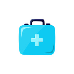 Healthcare Equipment Case Vector – Portable Blue Container