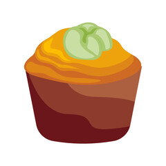 Green Topped Chocolate Cupcake