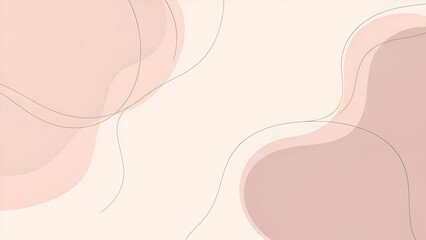 Elegant abstract background with soft pink hues, wavy lines and shapes, perfect for adding a touch of serenity to your design projects.