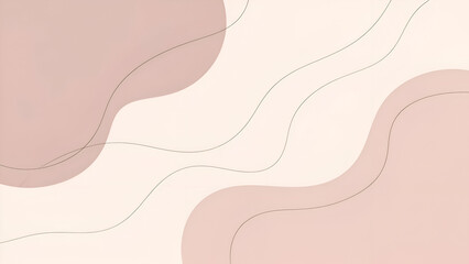 Elegant abstract background with soft pink hues, wavy lines and shapes, perfect for adding a touch of serenity to your design projects.