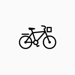 Fototapeta premium bicycle delivery icon silhoutte vector template