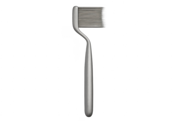 Modern gray toothbrush for daily dental hygiene on transparent background