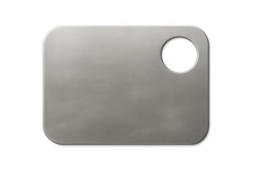 Metal cutting board with rounded corners