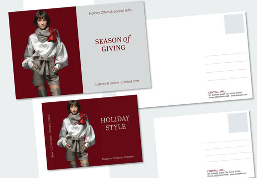 Christmas Sale Postcards Layout