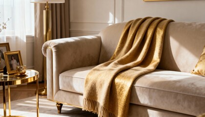 High-End Cozy Living Space with Designer Furniture