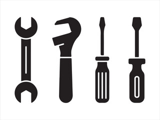 Vector tools collection. Tool icon set. Working tools. Tool kit icons. Working tools set