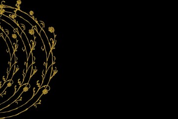 Simple Background Frame, Unique Background, Black Color Background and Amazing Background, Golden and Black, Unique Design 