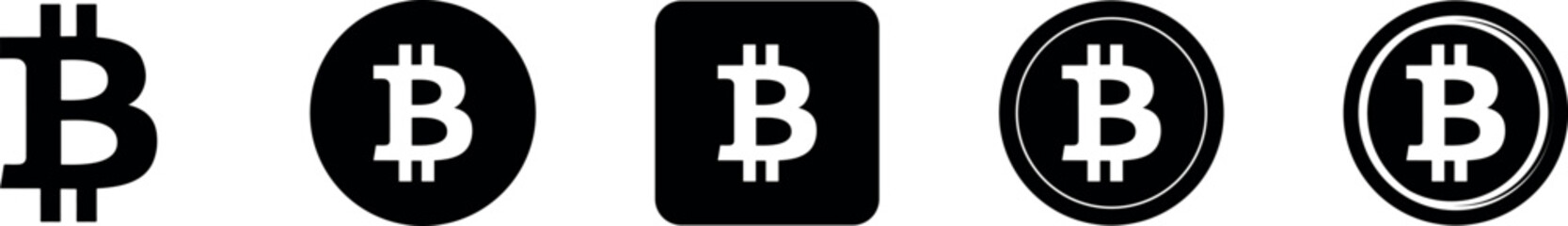 Bitcoin cryptocurrency symbol icon. Bitcoin vector illustration. Bitcoin circle